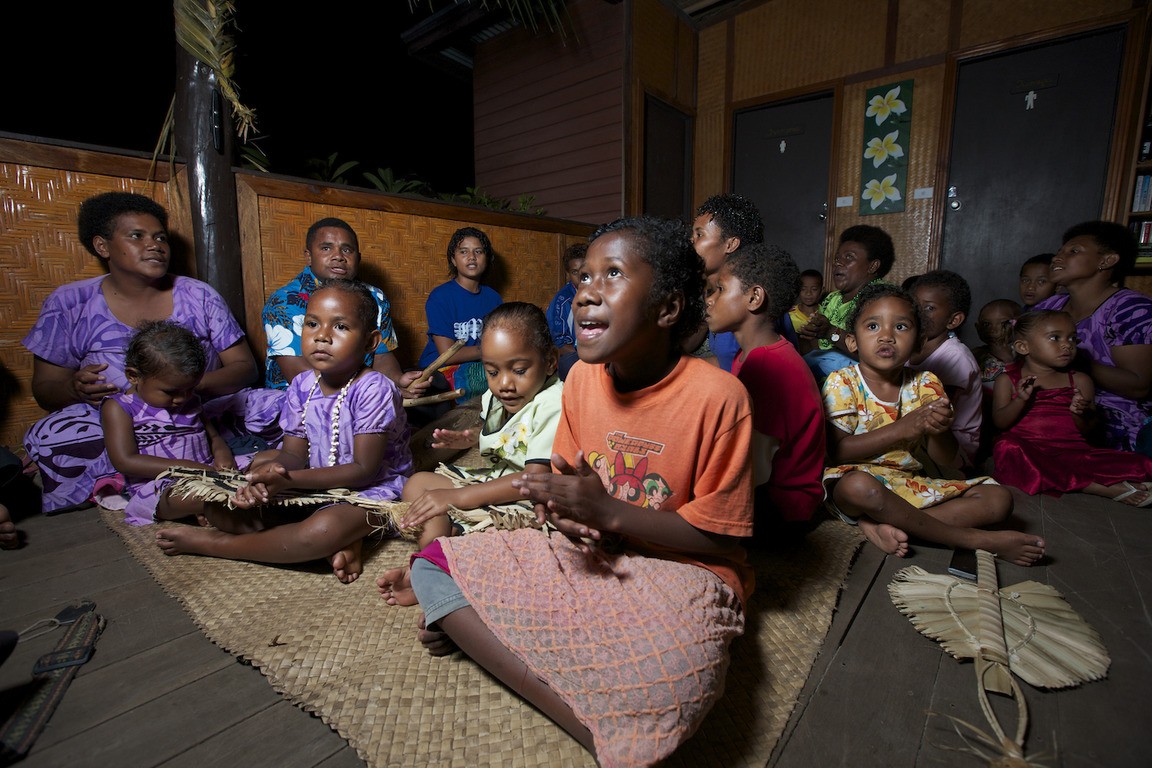 Fijian village life on Beqa Island